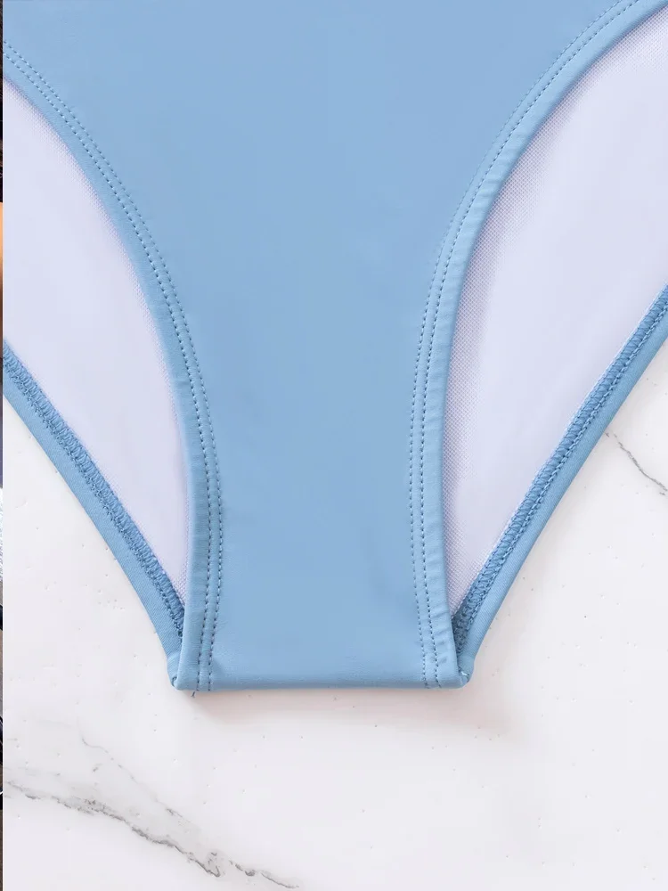 Vigoashely 2025 Solid Strappedชุดบิกินี่เซ็กซี่Push UP Hollowชุดว่ายน้ําผู้หญิงชุดว่ายน้ําBiquinisเอวสูงBacklessชุดว่ายน้ํา