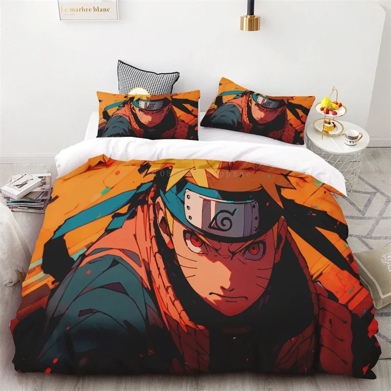 Duvet Cover Naruto Soft and Comfortable Full Size Queen Bed Adult Children Birthday Holiday Gift Bedroom Living Room Decoration