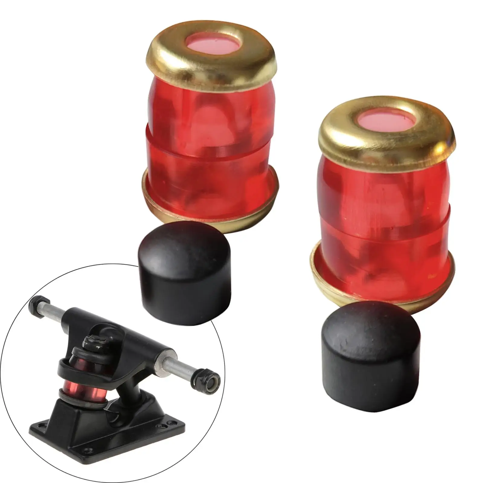 Lot de douilles en PU pour camion de skateboard, accessoires de planche à roulettes, long, rouge et doré, 5x4, 90A