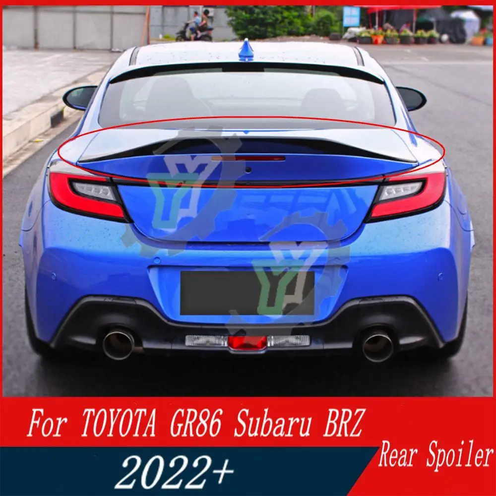 Glossy Black High Quality ABS Plastic Car Rear Trunk Spoiler Rear Wing Lip Trim For TOYOTA ZA86 GR86 Subaru BRZ 2022+