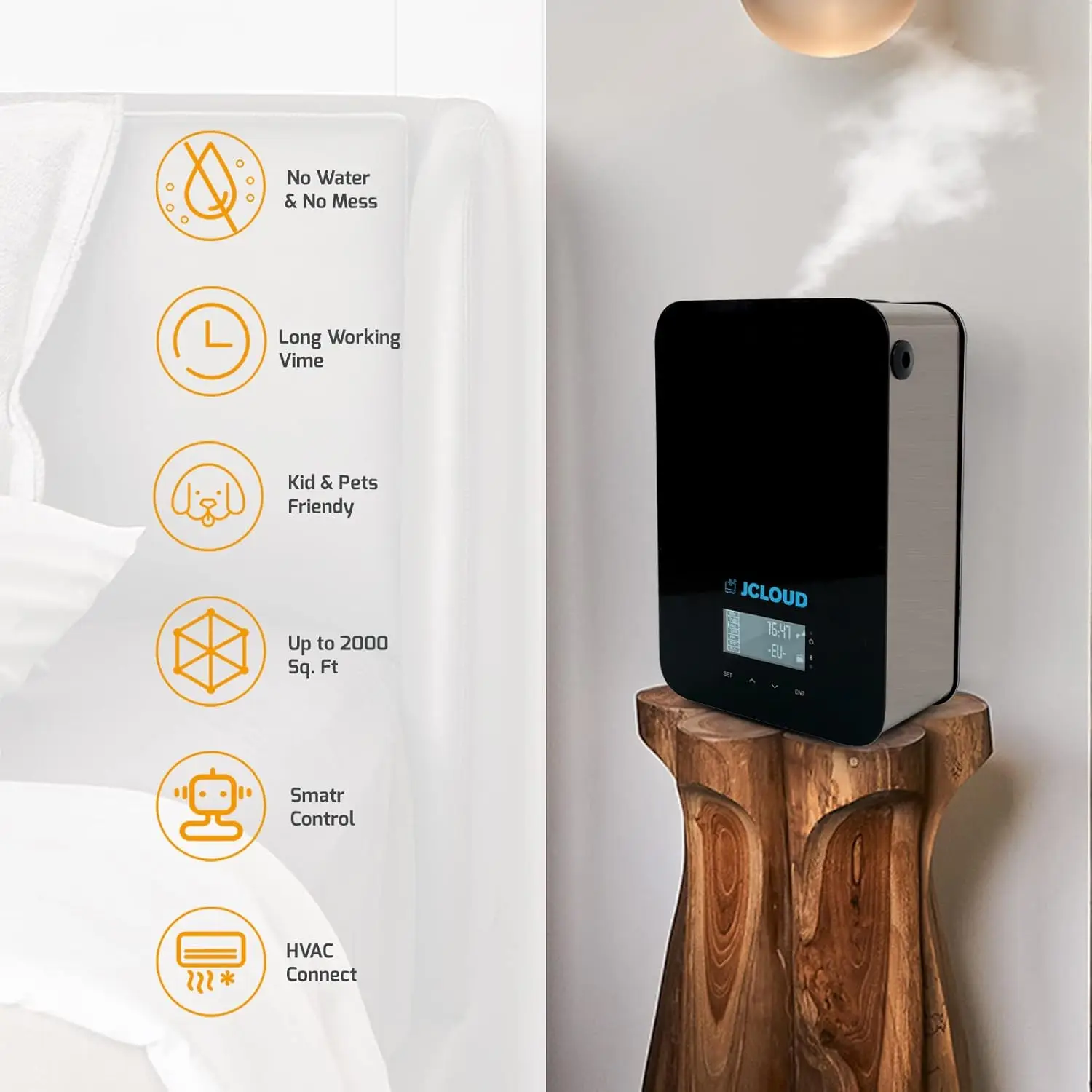 Smart Scent Air Machine for Home, Cold Air Technology Essential Oil | Cover Up to 2000 Sq. Ft