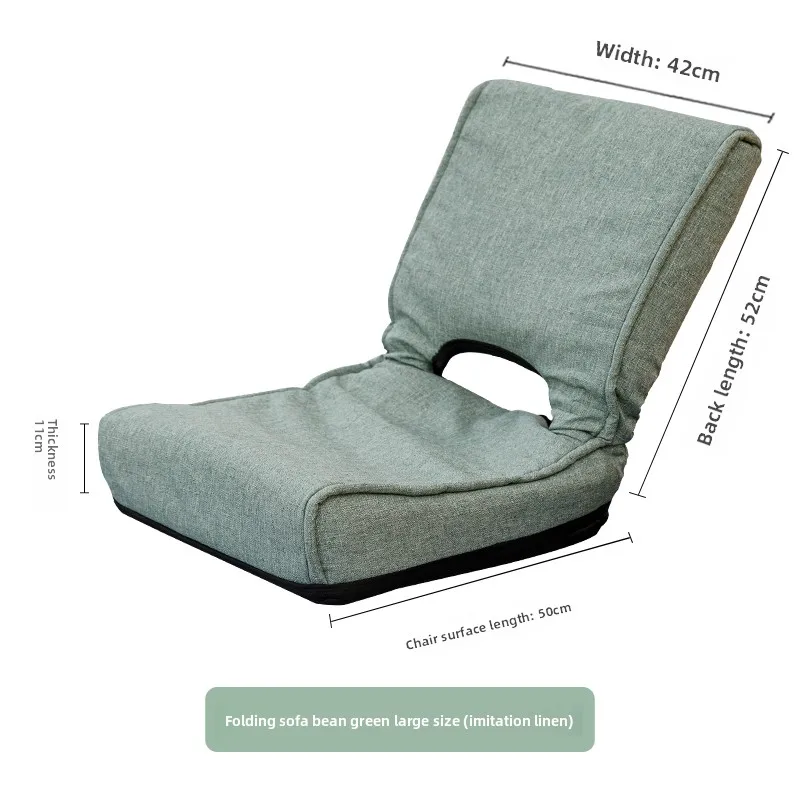 Japanese Floor Chair for Bay Window Foldable Tatami Seat with Backrest Adjustable Lounger Sofa Space-Saving Dormitory Chairs