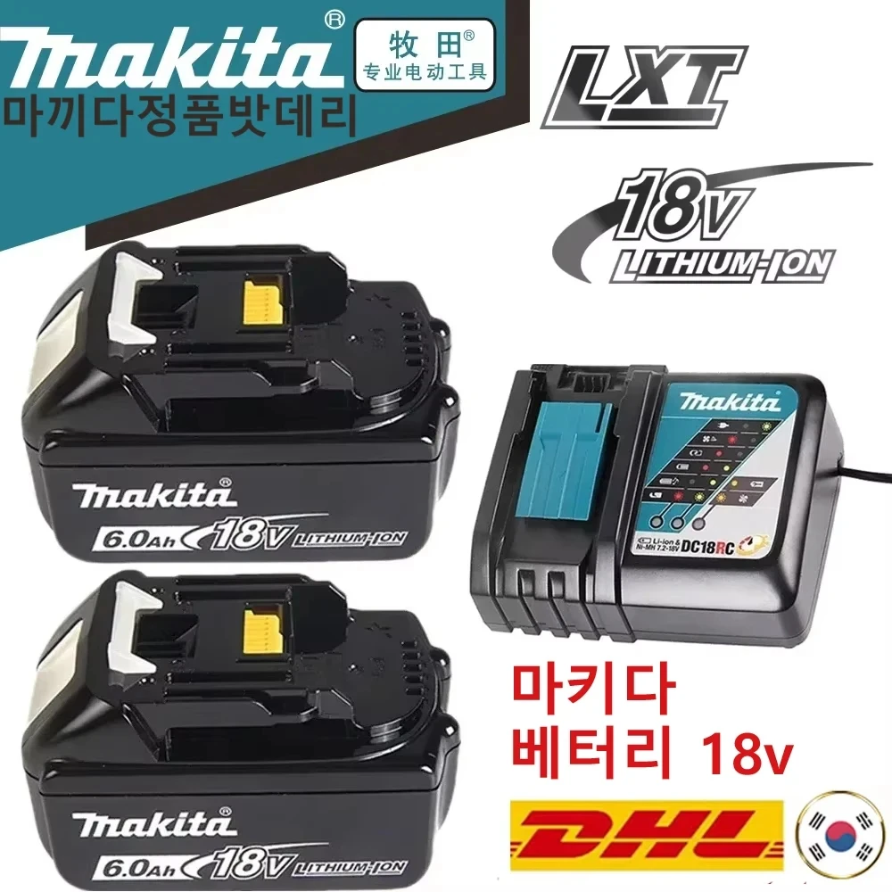 

100% Genuine Makita 6Ah for Makita 18V Battery BL1840 BL1830B BL1850B BL1850 BL1860 BL1815 Replacement Lithium Battery