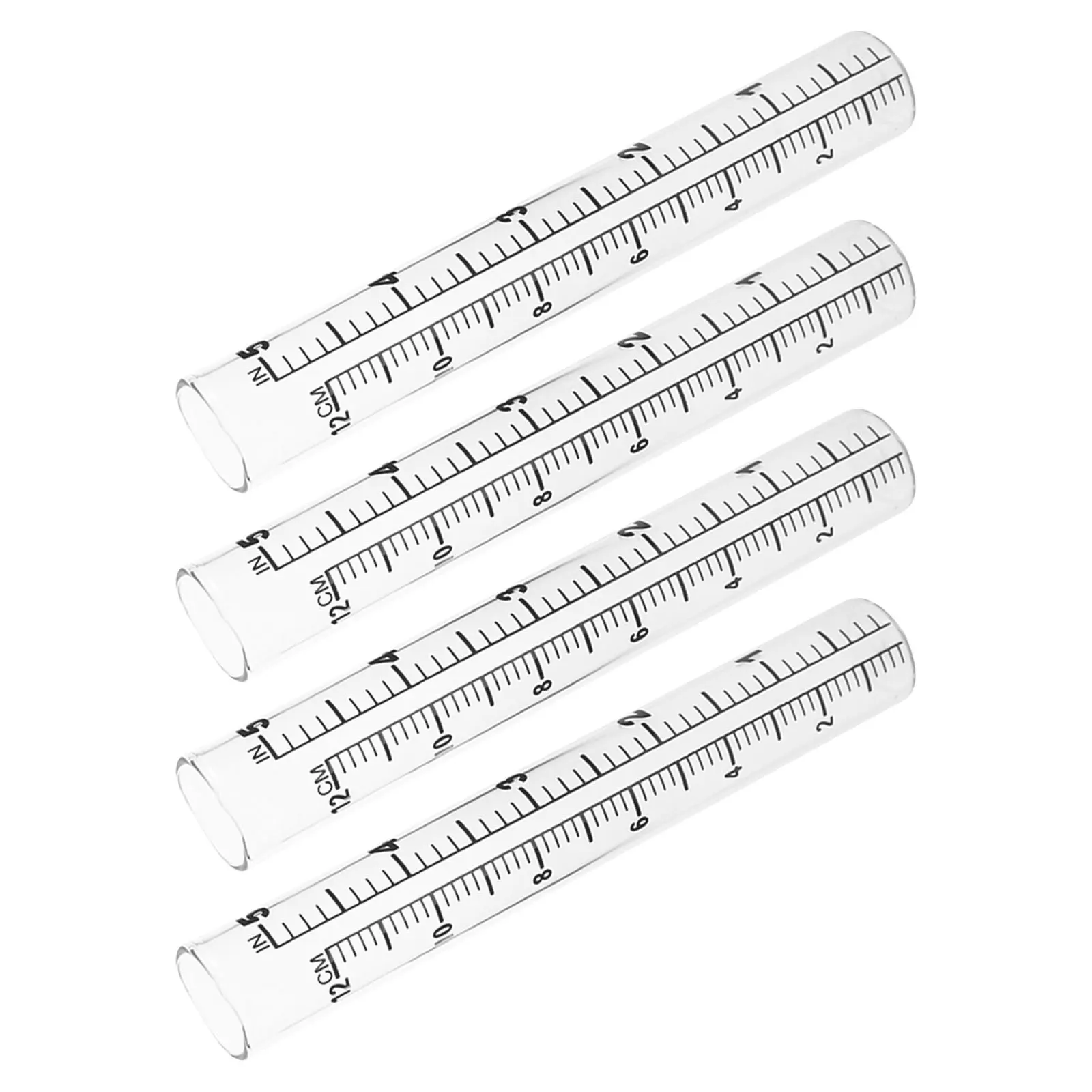 

4Pcs Rain Gauge Replacement Tubes Transparent Accurate Outdoor Glass Tubes for Lawn Garden Measurement Tool Replacement Tube