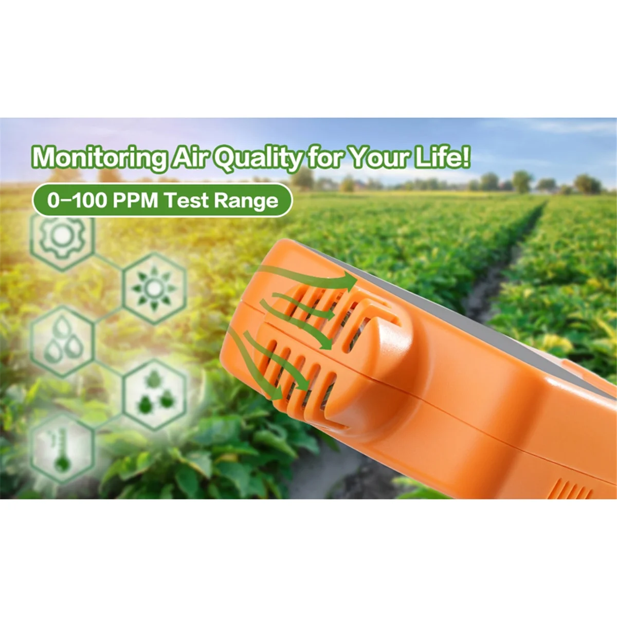 

CLCUV Ammonia Gas Detectors NH3 Gas Analyzers Meter Alarm Device Digital Gas Leak Detectors 0-100PPM