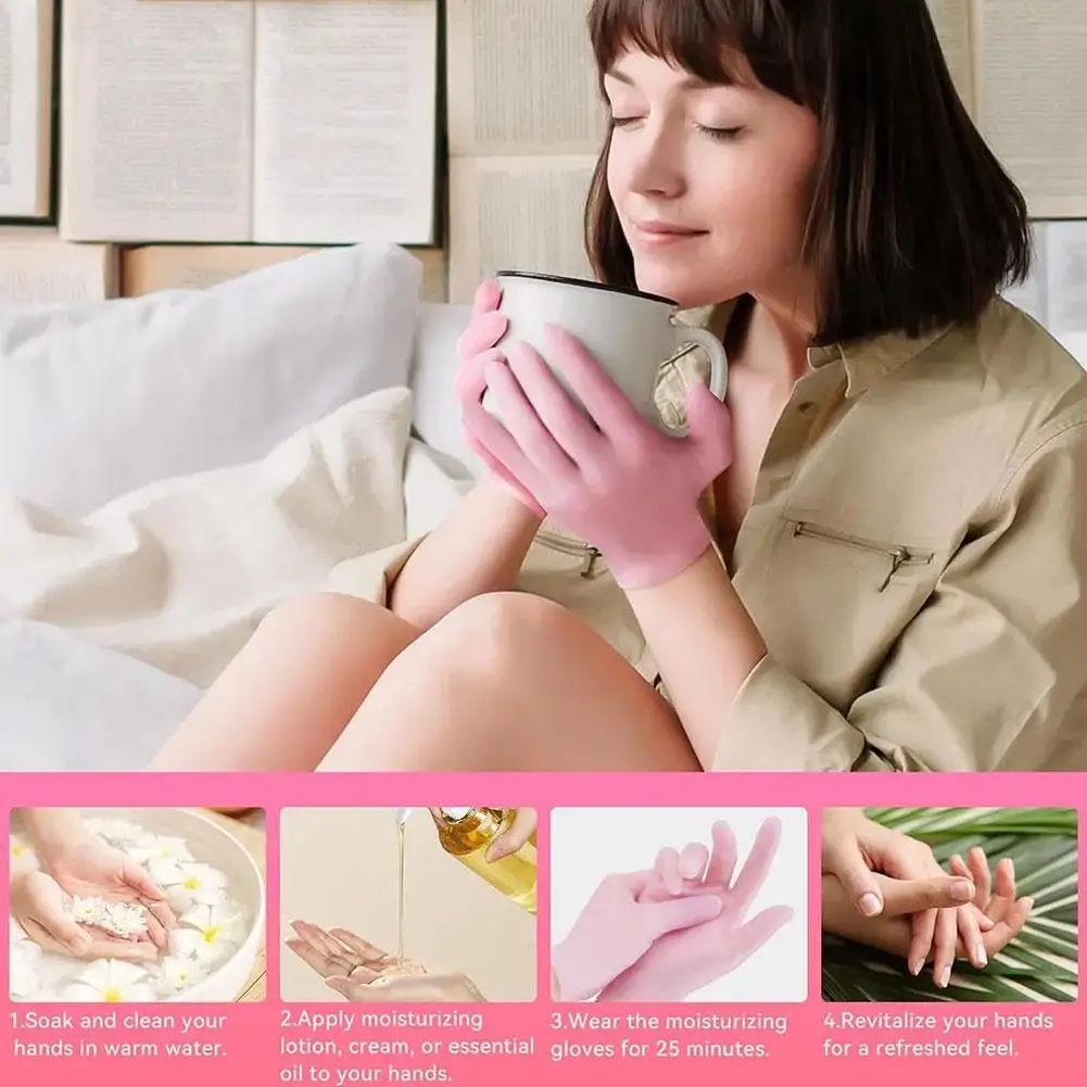 Brand-new Silicone Moisturizing Gloves Anti-Slip Dead Skin Remove Gloves Preventing Dryness Exfoliating Gloves Hand Care Tools