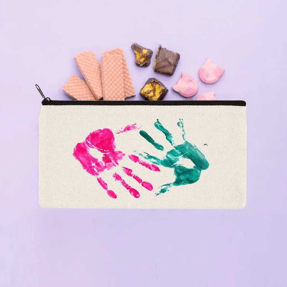 36pcs Sublimation Blank Craft Bag Canvas Pencil Case Blank Makeup Bags - Beige Canvas Pencil Pouch Bulk Canvas Cosmetic Bag Mult