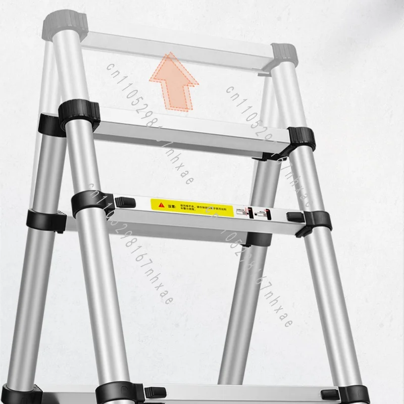 Aluminum Folding Ladder Telescopic Scaffold Steps Retractable Multi-Purpose Ladder for Household Use 1.4+1.4M