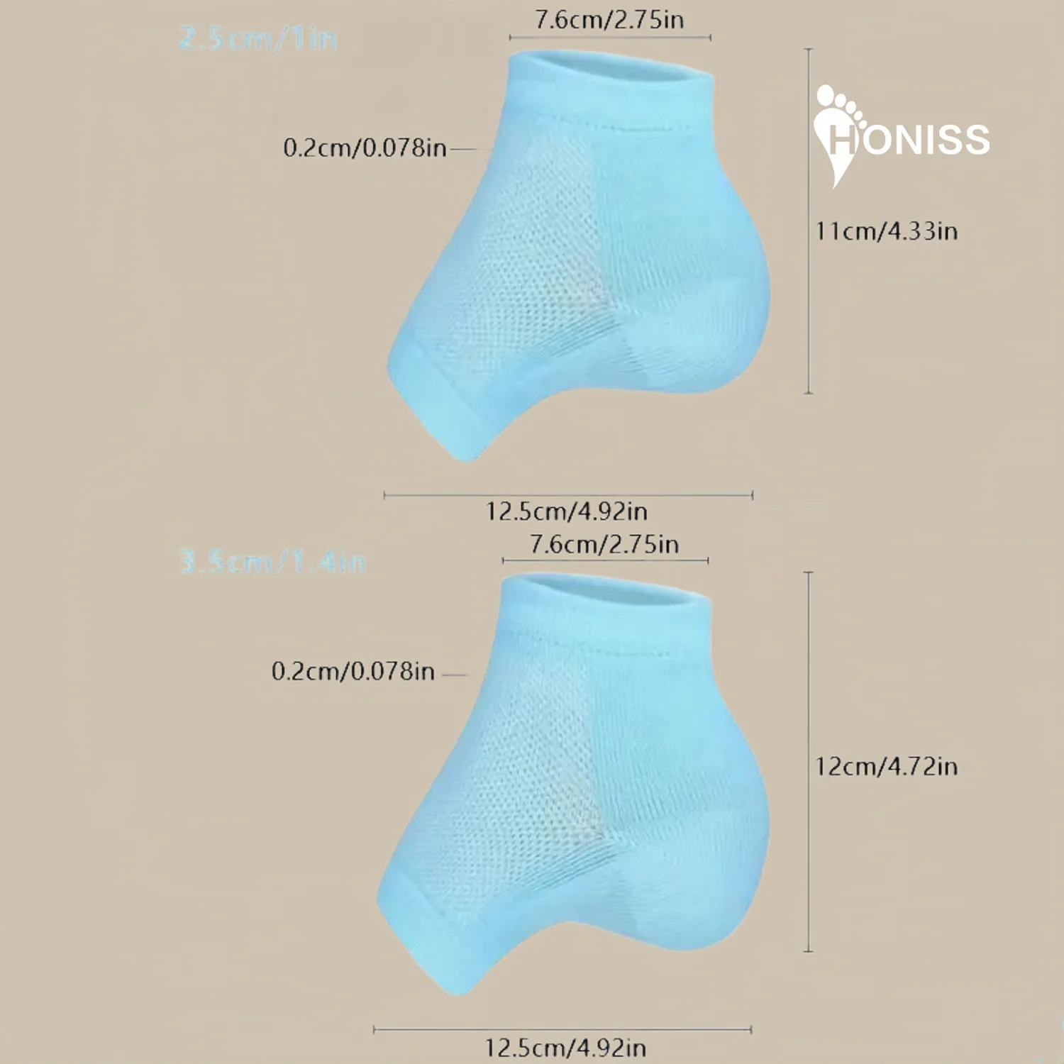 Semelles Rizzsoles épaisses pour hommes et femmes, rehausseur de talon invisible, chaussures de sport anti-ald SEBS, chaussettes Max, 2.5 cm, 3.5cm