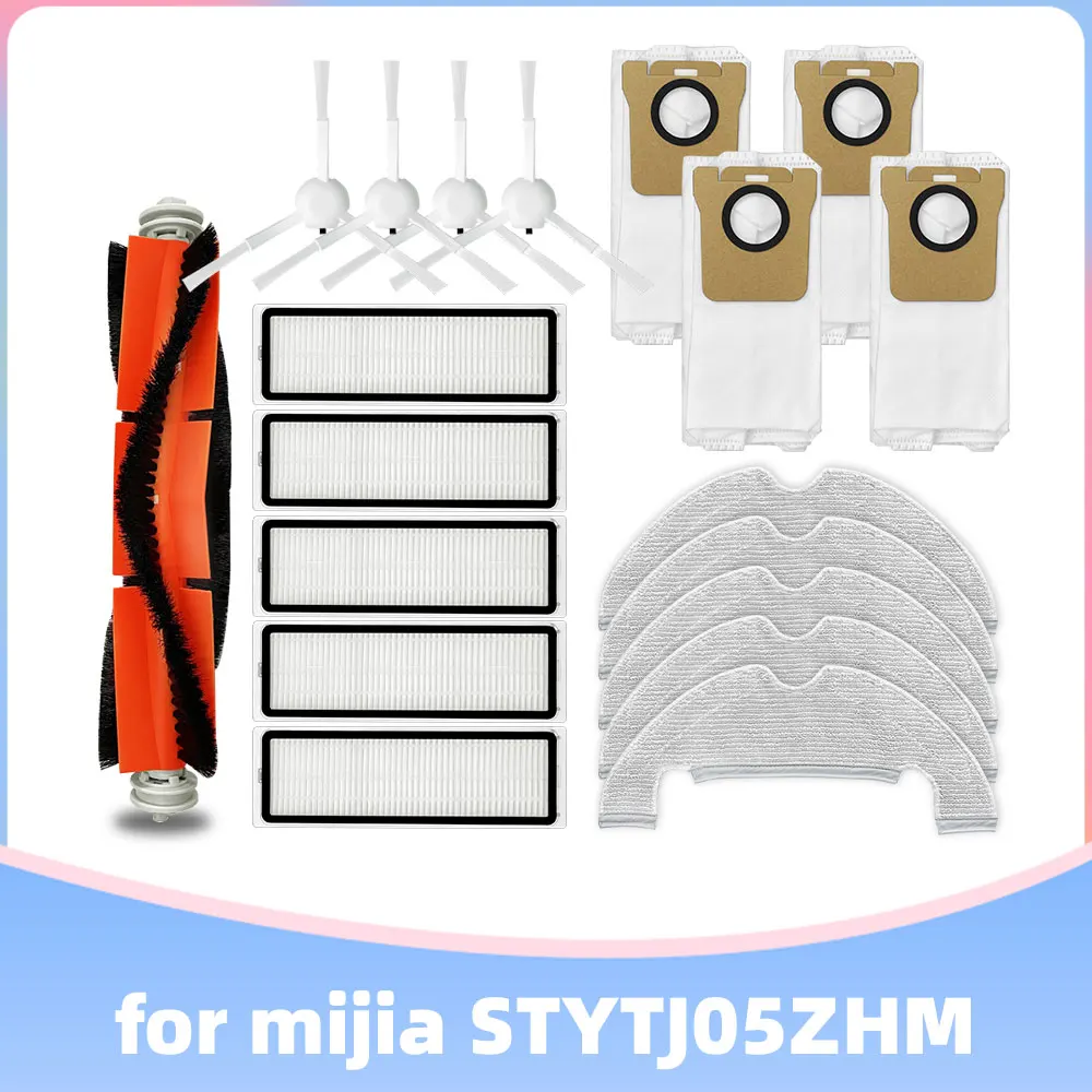 Compatible for Xiaomi Mijia Sweeping and Mopping Robot Plus STYTJ05ZHM Replacement Part Filter Main Side Brush Dust Bag Mop