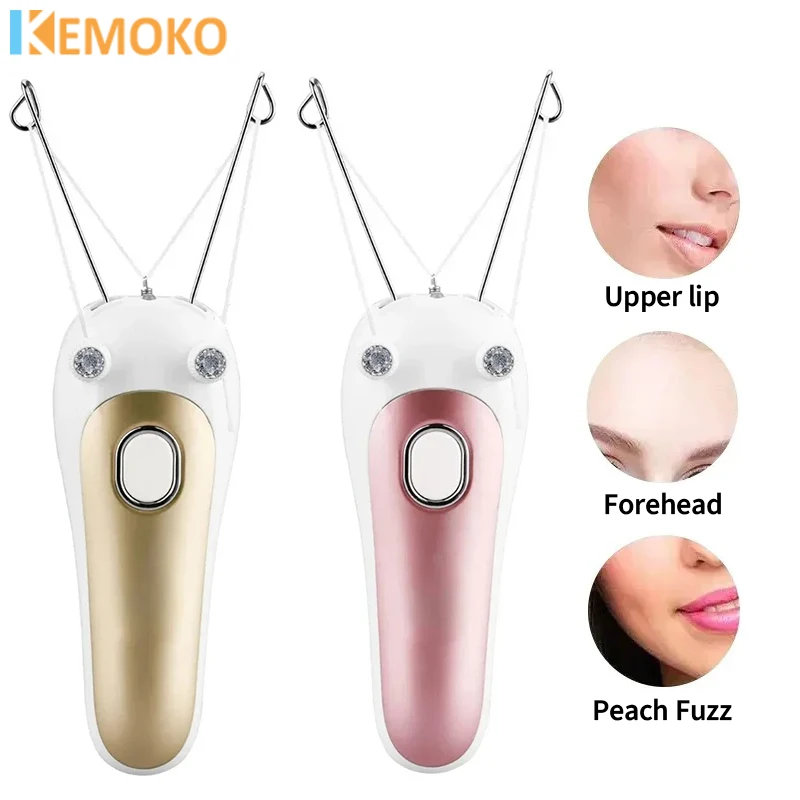 

Mini Electric Women Hair Epilator USB Cotton Thread Epilator Shaver Trimmer Devices for Women Neck Lip Chin Arm Leg Beauty Tool