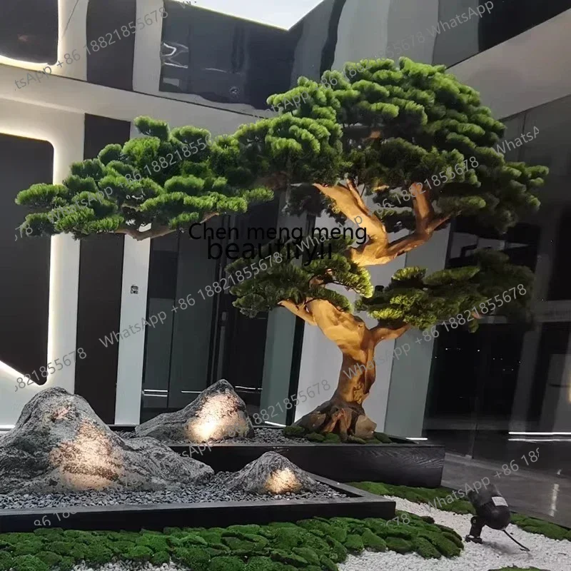 SS ss7486 Large-scale simulated welcome Arhat beauty pine decorative landscape green plant landscaping fake pine bonsai ornament