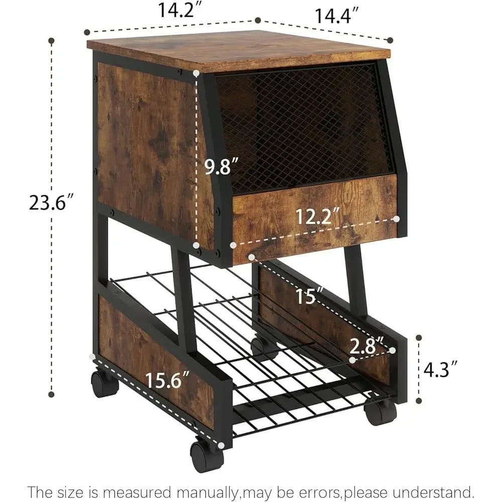حامل ثلاجة مدمج مع مساحة تخزين المشروبات، عربة ثلاجة صغيرة قابلة للقفل، منظم للوجبات الخفيفة، سهل التجميع