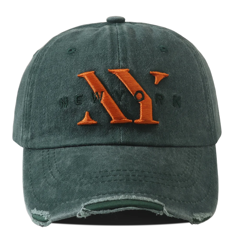 جديد للجنسين نيويورك رسالة مطرزة قبعة بيسبول ظلة خمر استغاثة بلغت ذروتها قبعات للنساء الرجال في الهواء الطلق قبعة الحماية من الشمس #2