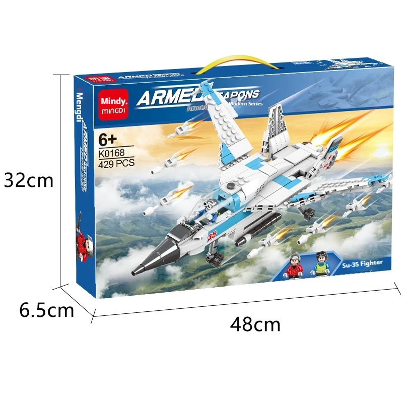 Assembled Building Blocks Military Aviation Armed Fighter Series DIY Particle Children Puzzle Toys Birthday Gift for Kids