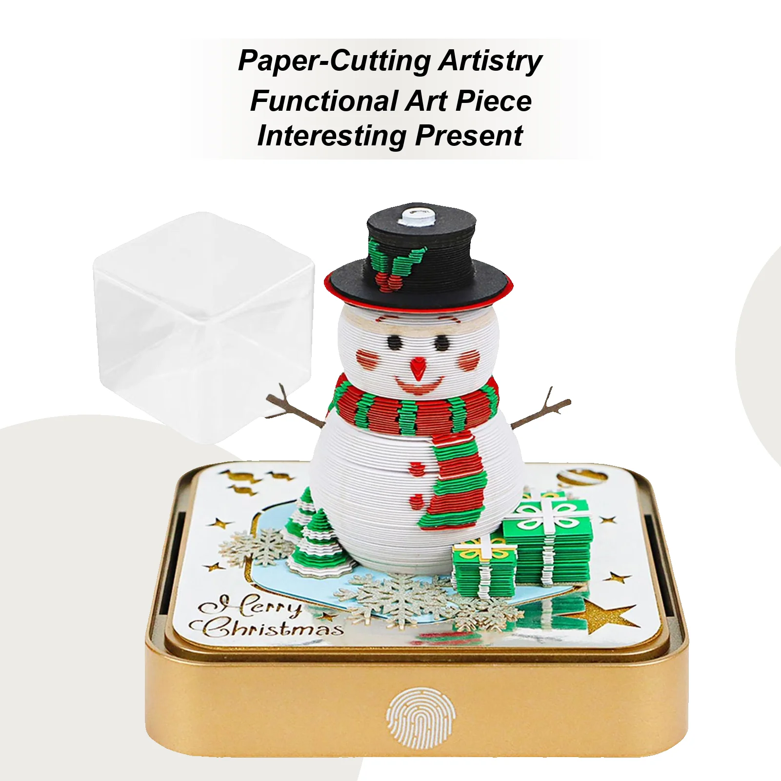3D Calendar Carving Notepad Snowman Art Calendar 2026 Funny Notepad Decoration For Christmas Study Workplace Bookshelf Kitchen