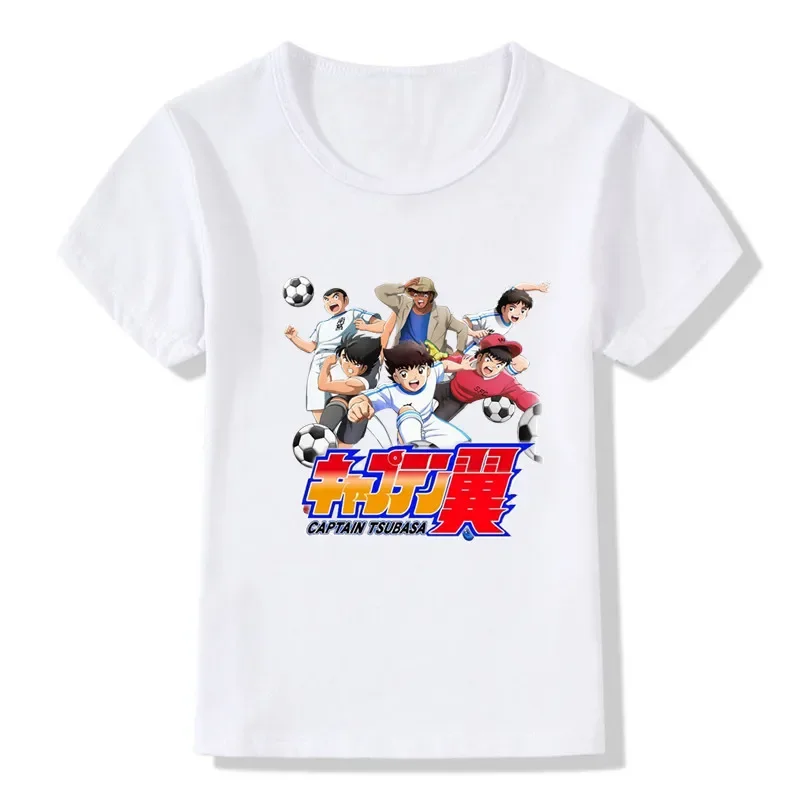 Anime Captain Tsubasa Le Petit Footballer Print Cartoon T-shirts Summer Kids T shirt Girls Boys Clothes Children Tops,HKP2309