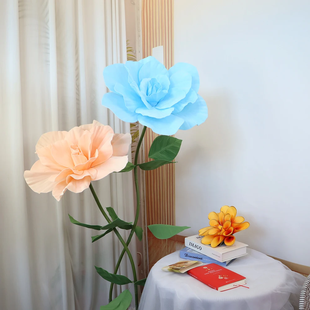 Handmade PE Rose Flower Bouquet, Grand Event Decoration, Living Room Floor Placement, Outdoor Supplies, Foam Flower, New Style