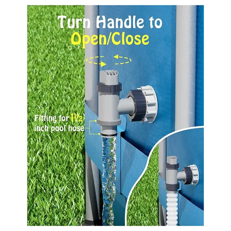 【Big Sale !!】Replacement Valve On/Off For Pool Parts And Accessories, For Above Ground Swimming Pool Filter Pump Plunger V