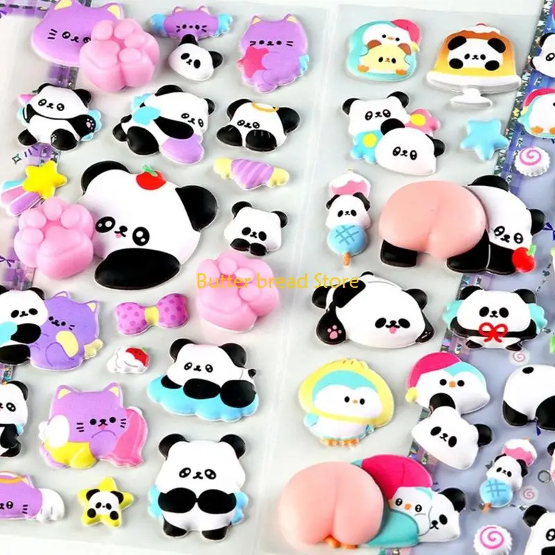 W89C Handcraft Sticker Reusable Tiny Patches for Water Bottle, Notebook, Scrapbooking