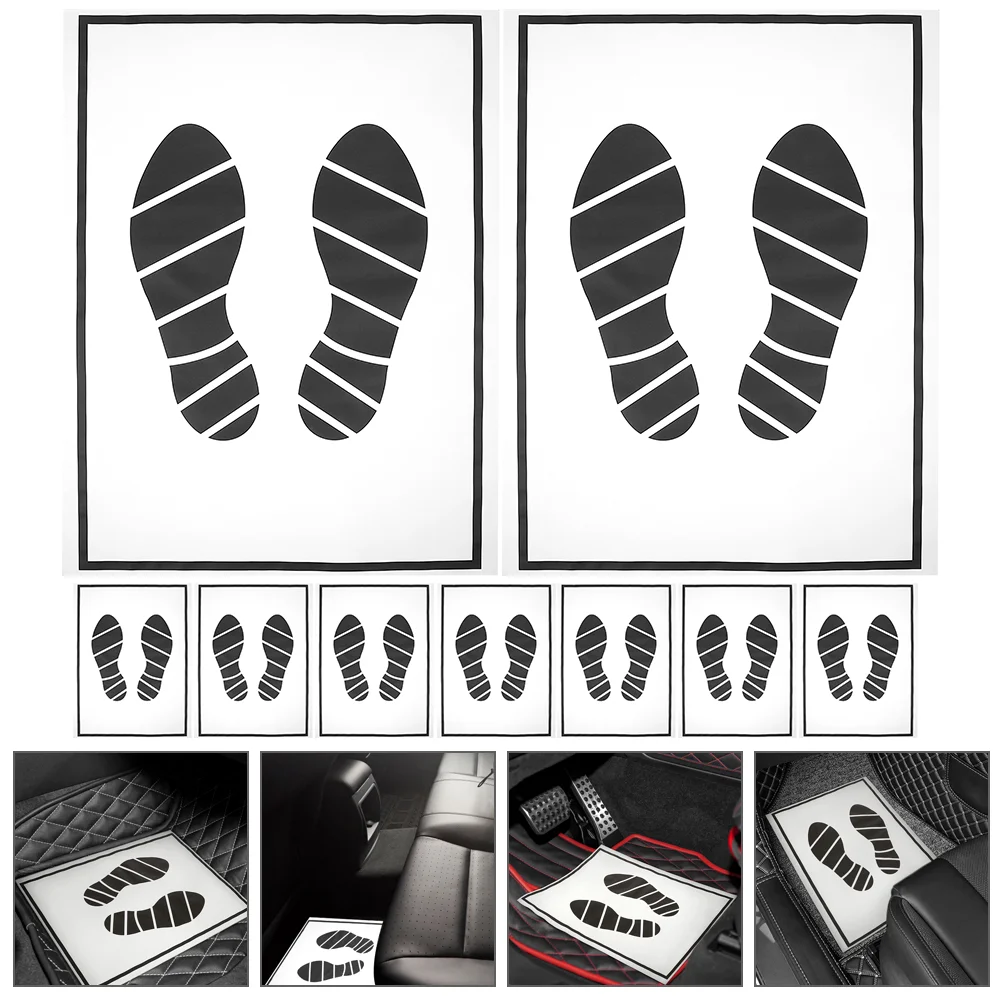 

100 Pcs Large Size Vehicle Foot Pads Auto Floor Mats Paper Floor Mats for Cars Disposable Auto Little