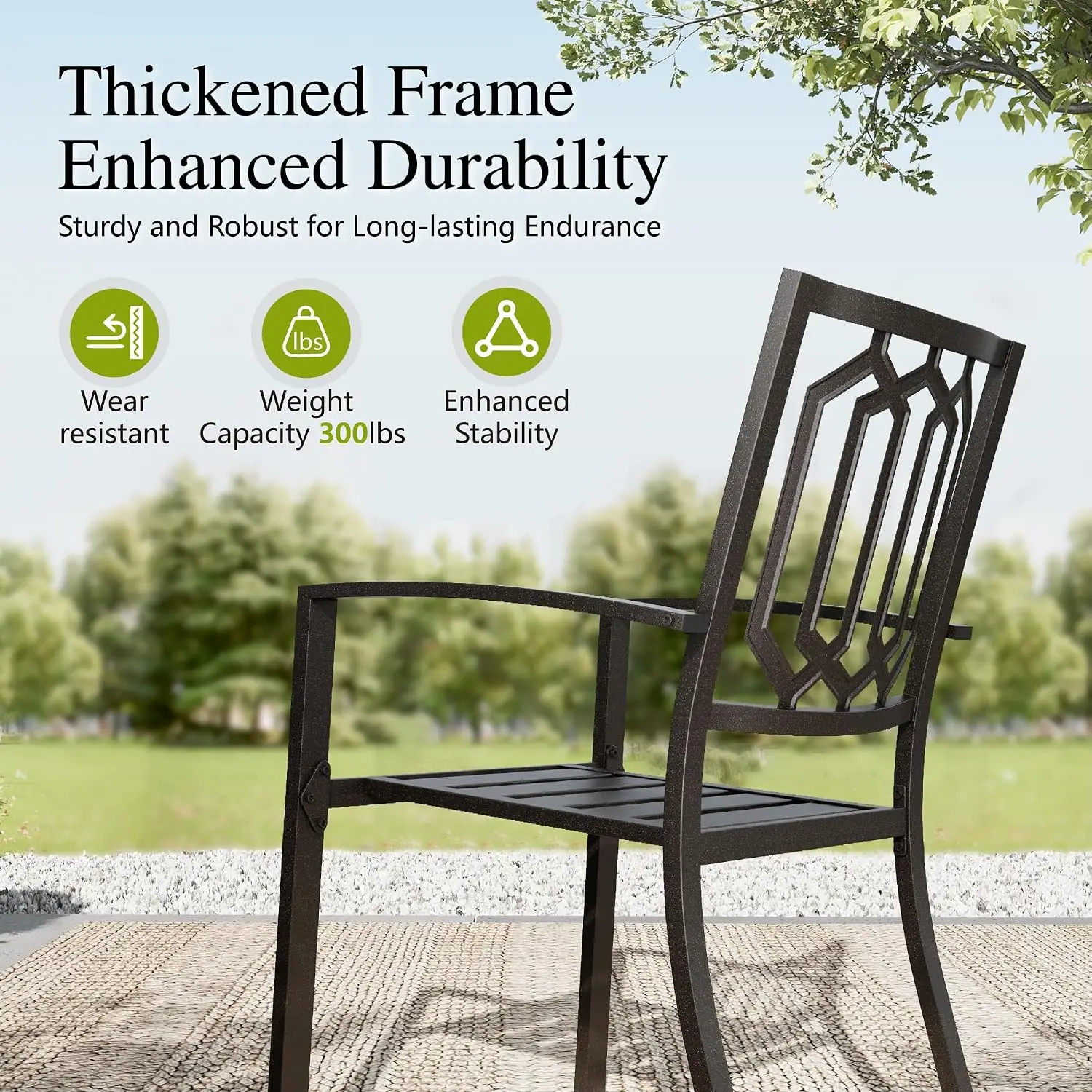 Round Patio Dining Set for 6 Outdoor Garden Table & Chairs, Customized