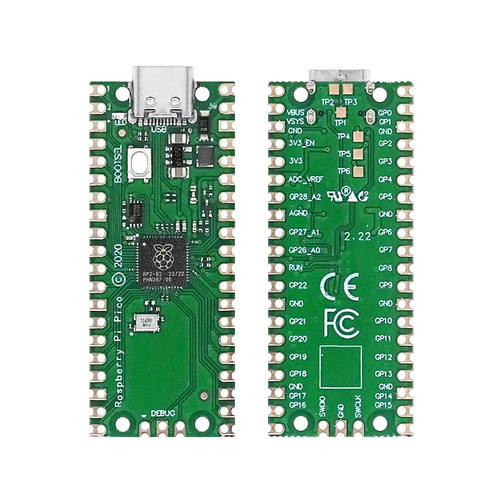 لوحة تطوير Raspberry Pi Pico Raspberry Pi PICO Dual Core RP2040 تدعم Mciro/Type-C Python