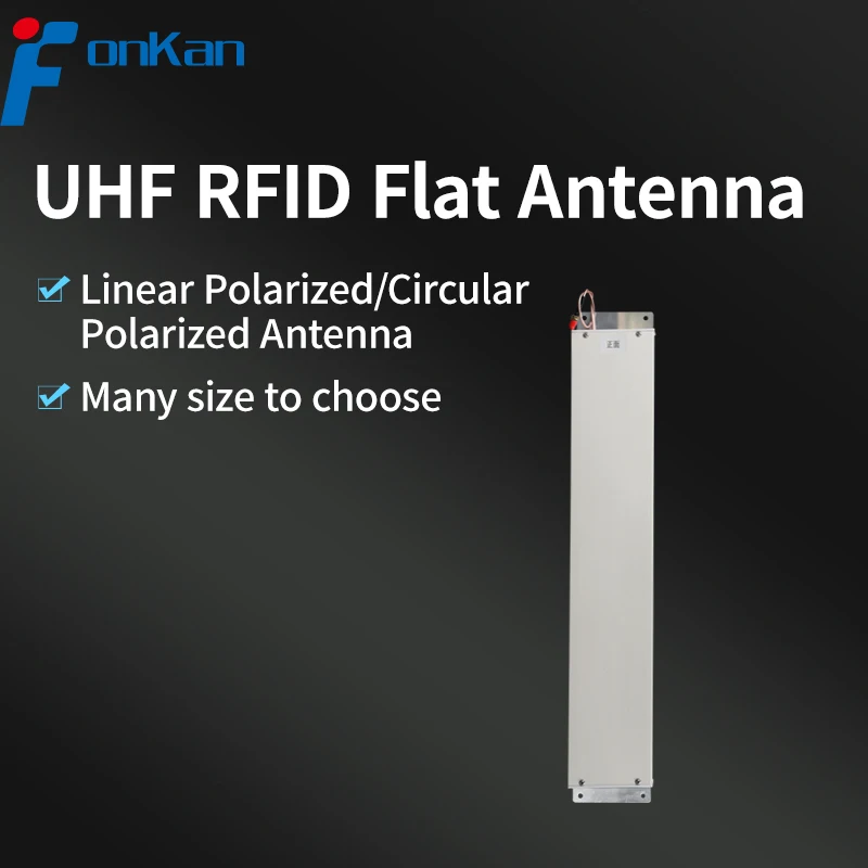 10dbi 600*100*28mm Linear Polarization UHF RFID Flat Panel Antenna For Cabinet Management