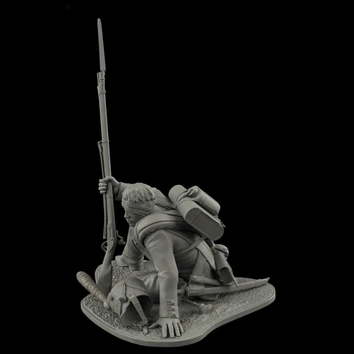 Kit de modelo sem pintura com figura de resina de 75 mm, tema militar, oficial da guarda da legião lituana, GK desmontado e sem pintura