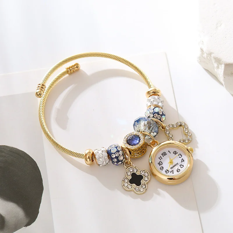 

Cross border new Panjiaduola style bracelet, fashionable and versatile quartz watch pendant, alloy stainless steel