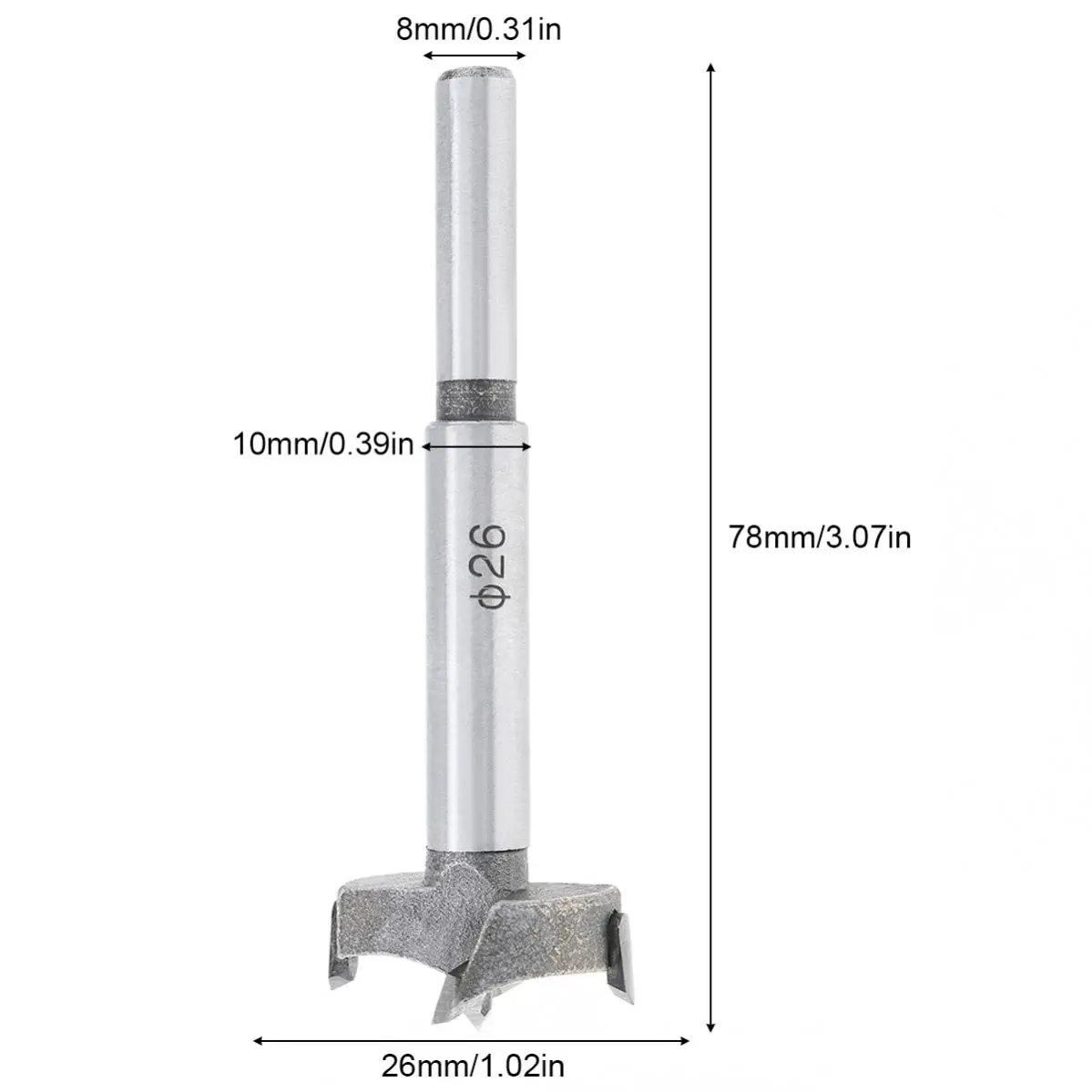 15/16/18/20/21/22/23/24/25/26/28/30/32/35mm Alloy Wood Drill Bits Woodworking Hole Opener for Plasterboard/Wooden Board Drilling