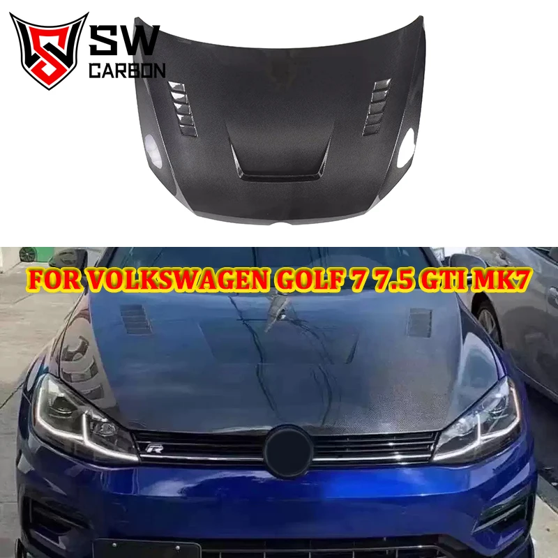 Carbon Fiber Air Vent Hood For Volkswagen VW VII Golf 7 7.5 MK7 GTI R Car Front Engine Valve Cover Hood Auto Parts