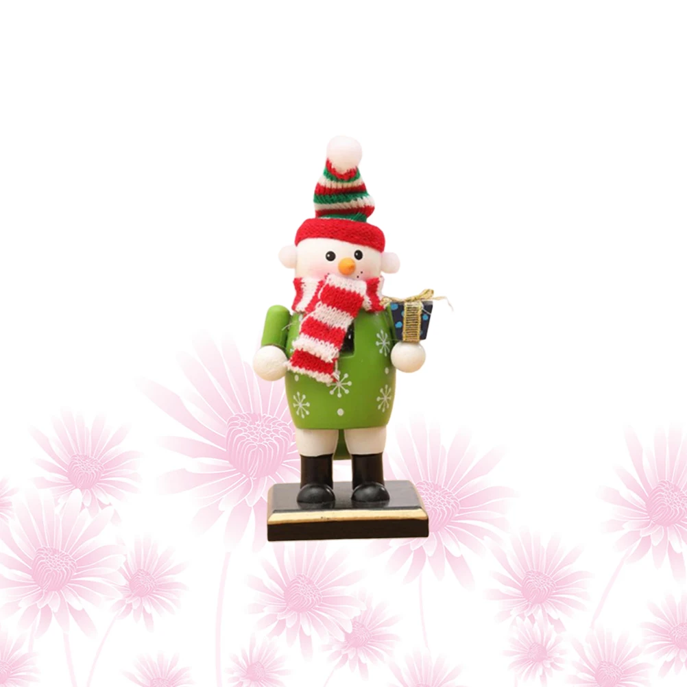 

Wooden Nutcracker Puppet Christmas Ornament Cute Desktop Decoration For Kids Birthday Gift Home Decor Study Accessories Portable