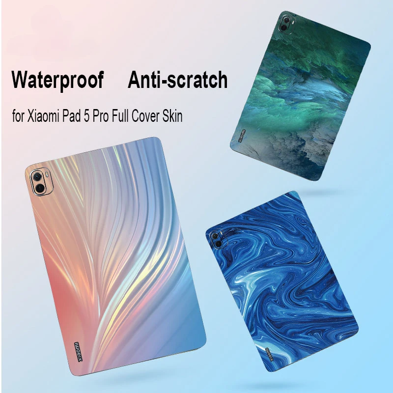 

For Xiaomi Pad 5 Pro Case 3M Back Film Full Cover Aurora Pattern Decal Skin Protector Sticker for Mi Pad 5 Pro Case