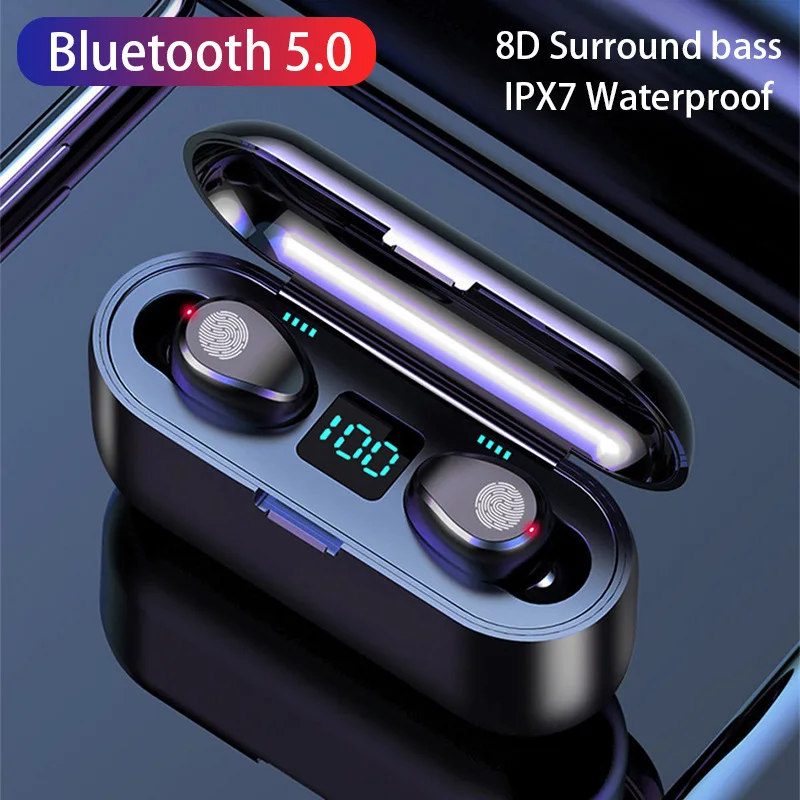 

Wireless Bluetooth Earphone Intelligent Noise Cancellation High Sound HiFi Stereo Audio Quality Mini Body Charge Touch Display