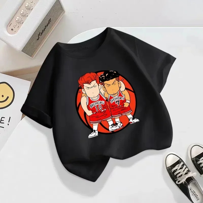 2025 ملابس عصرية جديدة للأطفال سلام دنك ماستر تي شيرت الاطفال الكرتون تي شيرت مطبوع الفتيان تي شيرت الفتيات