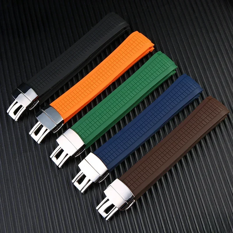 Silicone Men Replace with Tool Watch Strap for Patek Philippe 21mm Watchband Aquanaut Grenade 5164 5167 Series Safety image 4