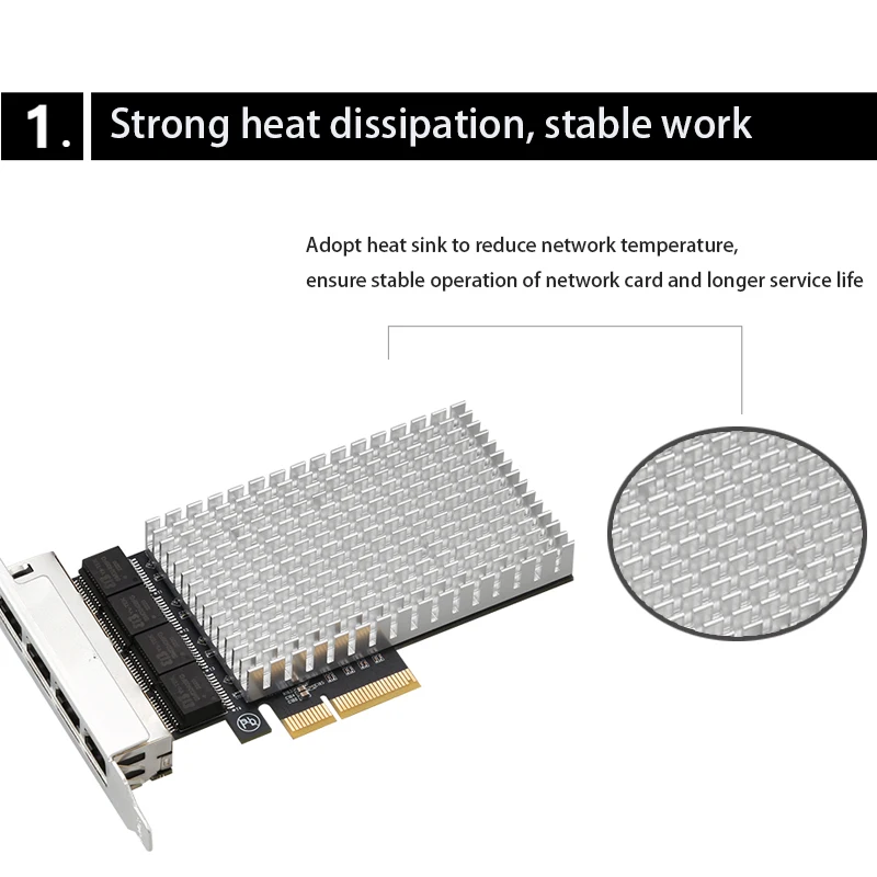 RJ-45 adaptor LAN elektrik port mendukung ESXi6.7 diskless PCI Express untuk Desktop PC game Gigabit PCI-E kartu jaringan Ethernet