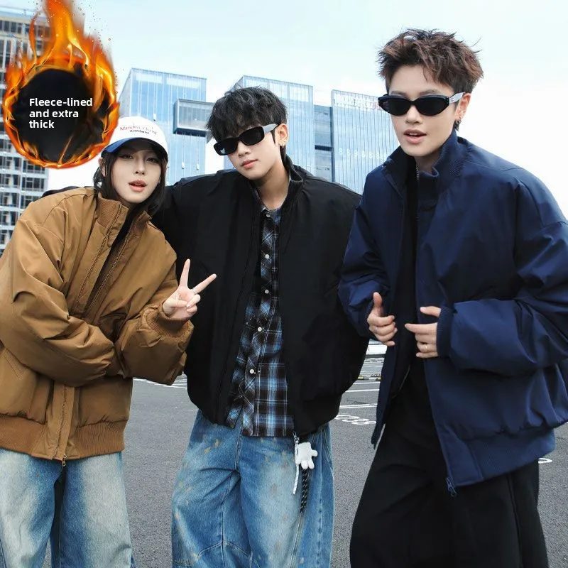 

American Sle Cleanfit ort Pilot Jaet Cotton Coat Men Winter Warm Thiened Stand Collar Cotton Outerwear Coat