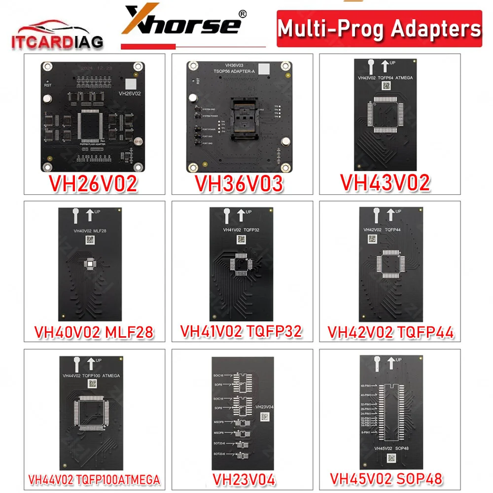 9PCS/SET Xhorse Multi Prog Adapters for EEPROM and FLASH XDMP03GL XDMP09GL XDMP10GL XDMP11GL XDMP12GL XDMP13GL XDMP14GL XDMP15GL