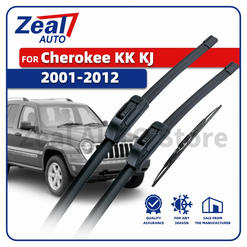 LHD Vorne Hinten Wischer Klingen Für Jeep Cherokee MK3 KK MK4 KJ 2001-2012 Liberty 3Pc Windschutzscheibe windschutz 19 "19" 11" Zubehör