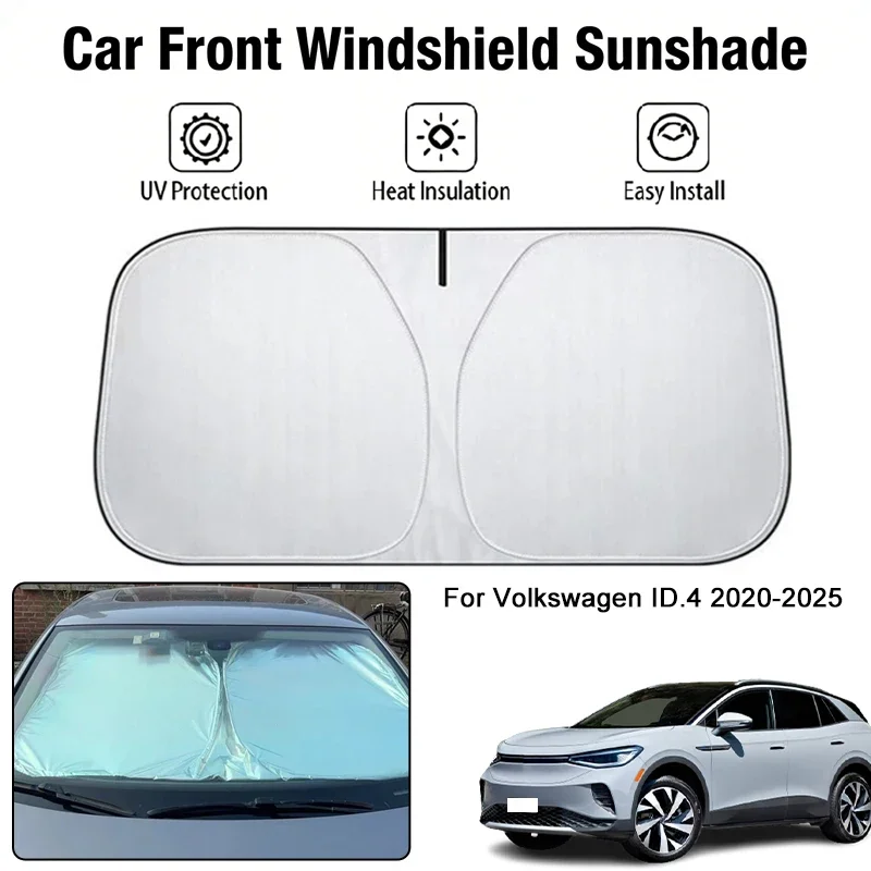 

Foldable Car Windshield Sun Shade UV Block Heat Insulation For Volkswagen ID.4 2020-2025 Interior Protection Accessories