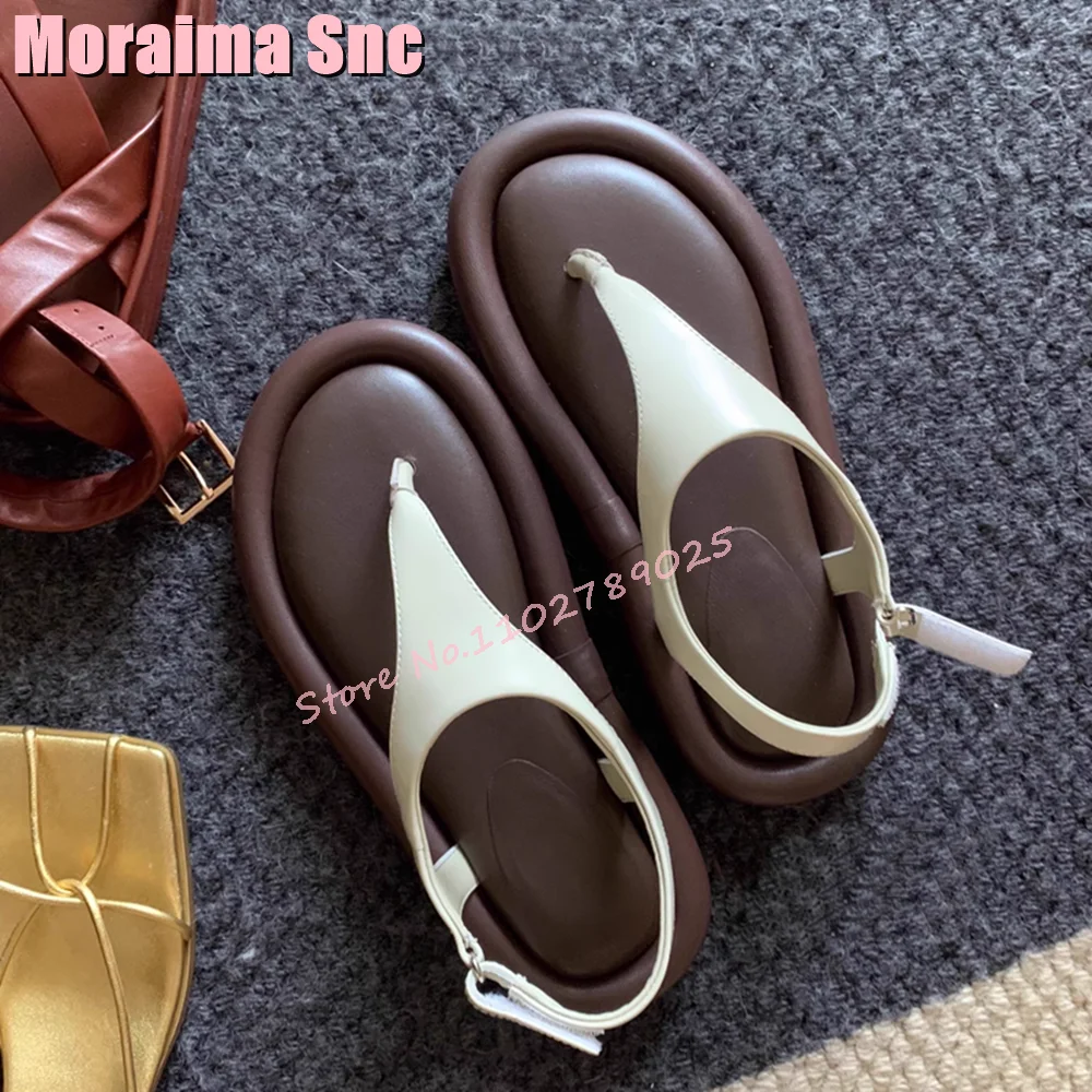 Fashion Mixed Colors Clip Toe Sandals Ankle Buckle Strap Flat With Soft Retro Women Shoes Summer Roman Style 2024 New Outdoor