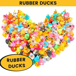 1-100pcs Rubber Ducks in Bulk,Assortment Duckies for Jeep Ducking Floater Duck Bath Toys Party Favors