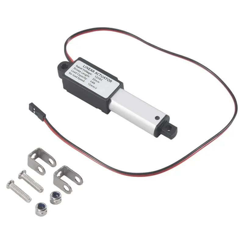 [B17B!】 Electric Mini Linear Actuator Stroke, 64N/14.4Lb, Speed 0.6Inch/S Mini Waterproof Motion Actuator Small 12 V DC