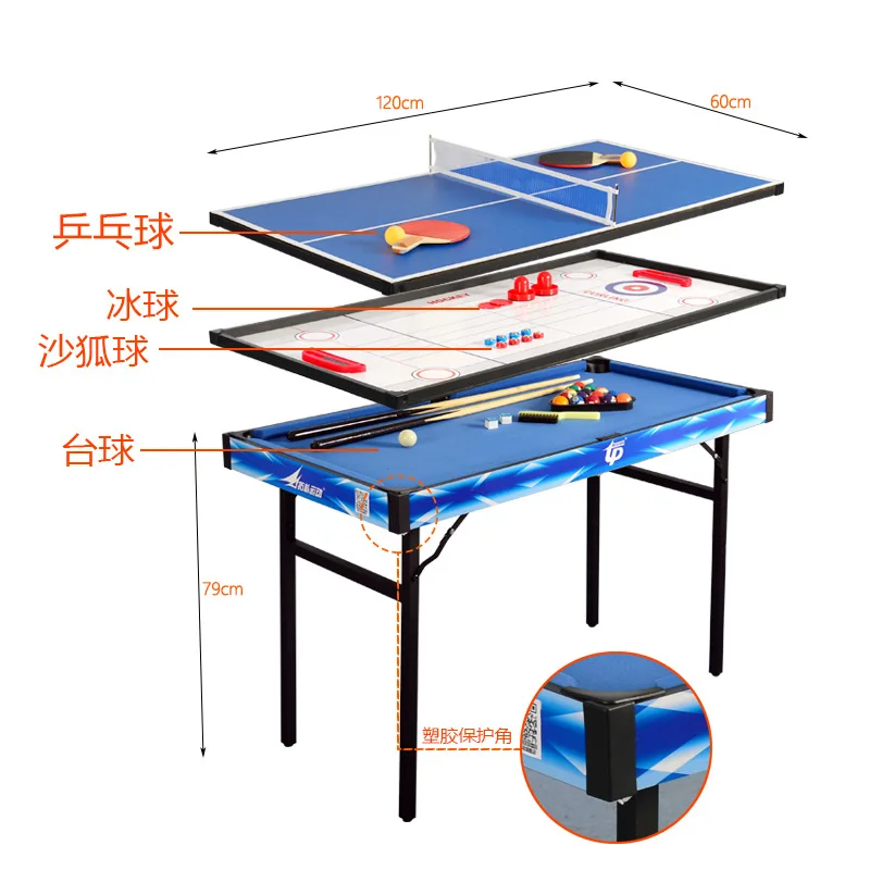 

4 in 1 folding multi-function pool table for children