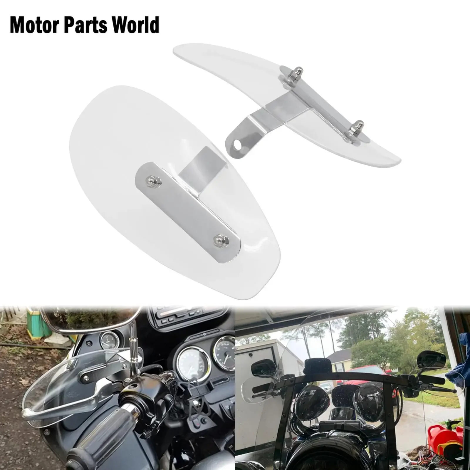 2xMotorcycle Hand Guard Handlebar Protector Cold Wind Deflector Shield Handguard Plate For Harley Touring Sportster XL883 Dyna