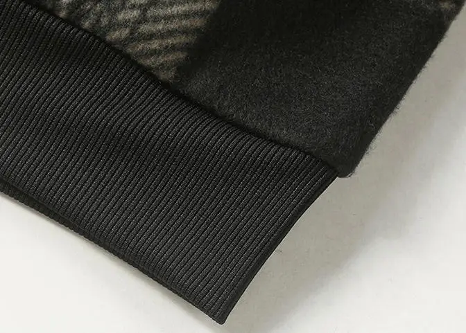 Neue modische, mit Fleece gefütterte, lässige Herren-Hemdjacke mit Kapuze und Karomuster – Detail 13