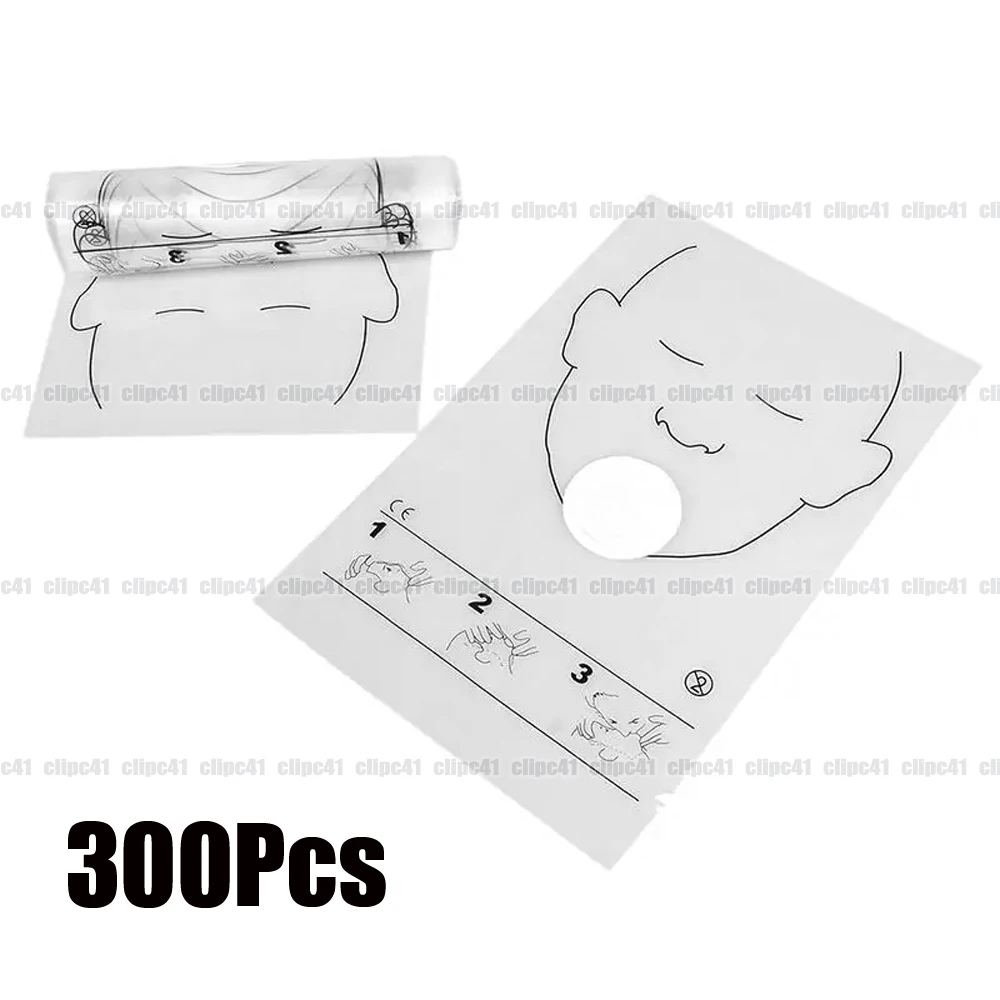 300Pcs Artificial Respiratory Barrier Facial Mask CPR Training First Aid Resuscitator Mask CPR Face Shield Rescue Kit Tool
