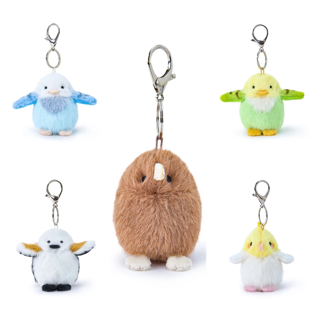 Llavero de Peluche de 8cm con Diseño de Loro Kiwi de Dibujos Animados, Colgante de Pájaro de Simulación, Bonito Pájaro Periquito de Anime, Decoración Kawaii para Habitación, Regalo para Niñas y Niños, Juguetes Suaves